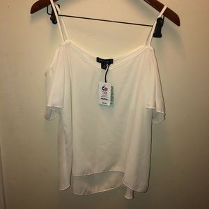 BRAND NEW White layered off the shoulder shirt